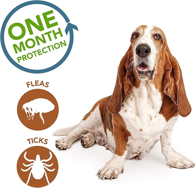 Vet's Best Topical Flea & Tick Treatment for Dogs 16-40lbs, 4 Month Supply