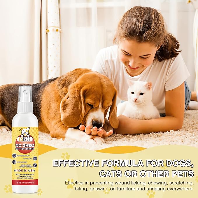 10.14 Fl Oz Stop Dogs Cat from Chewing Furniture Spray Anti Licking for Dog Cat Yuck Bitter Spray Deterrent for Gentle on Skin Alcohol Free