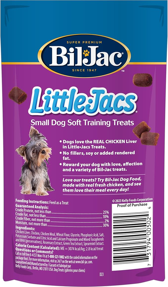 Bil-Jac Little Jacs Liver Treats,4oz Pack