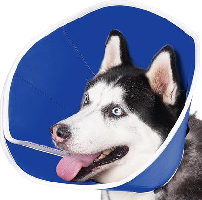 BARKLESS Dog Cone, Soft Cone for Dogs After Surgery to Stop Licking, Alternative to Recovery Collar for Large Breeds, Adjustable Elizabethan Collar for Neutering and Wound Care