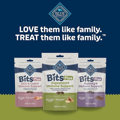 Blue Buffalo Blue Bits Plus Digestion and Immune Support Dog Treats, Chicken, 9.5-oz. Bag (Pack of 2)