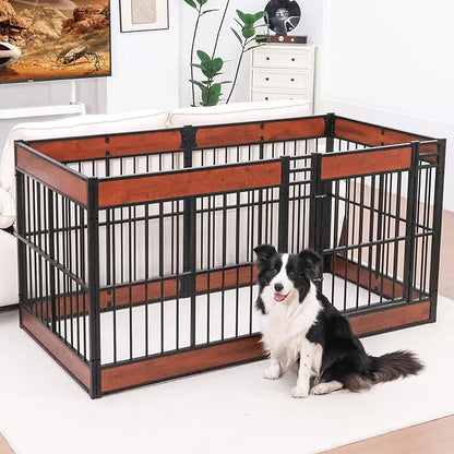 Dog Playpen, 31.5" Height Dog Pen Indoor, Heavy Duty, Safe and Sturdy, Furniture Style Puppy Pen