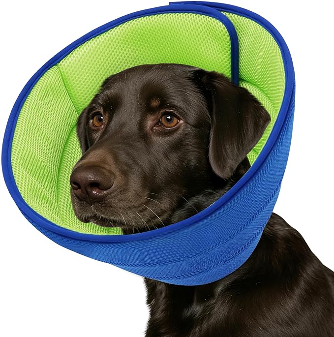Soft Dog Cone Collar Alternative - Adjustable Comfy Cones for Large/Medium/Small Dogs to Stop Licking After Surgery, Comfortable Fabric Elizabethan Collars, Head Cone of Shame for Neuter Recovery (XL)