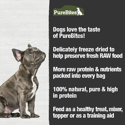 PureBites Beef Freeze Dried Dog Treats, 1 Ingredient, Made in USA, 26oz (Packaging May Vary)