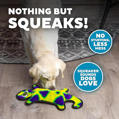 Outward Hound Durablez Gecko – Squeaky Plush Dog Toy, No Stuffing for Less Mess, Interactive & Tough, 4 Jumbo Squeakers, Puppies & Dogs, Large, 17.5"