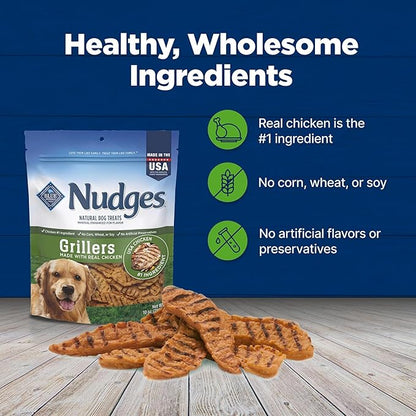Blue Buffalo Nudges Grillers Natural Dog Treats Made with Real Chicken