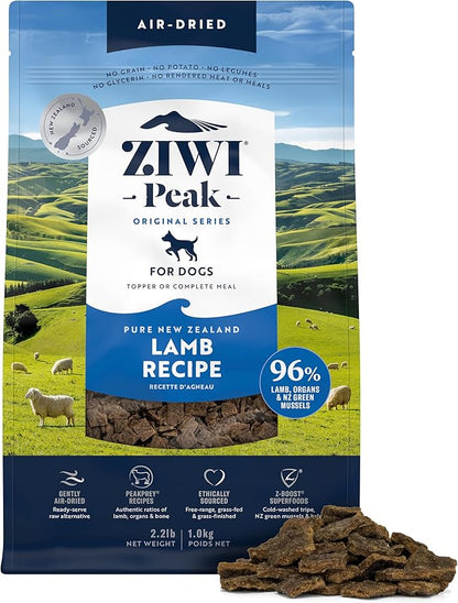 ZIWI Peak Air-Dried Dog Food – Lamb - All Natural, High Protein, Grain Free, Limited Ingredient w/ Superfoods (35.2oz)