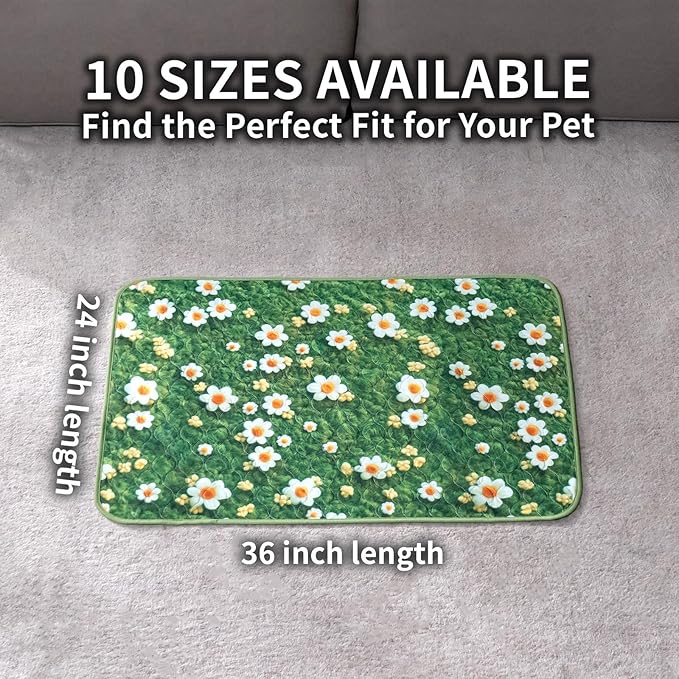 Washable Pee Pads for Dogs, Reusable Puppy Potty Training Pads, Ultra-Absorbent Thick Waterproof Leak-Proof Non-Slip Pads & Mat for Crate, Playpen, Floor, Whelping & Housebreaking , 2 Pack 24"x36"