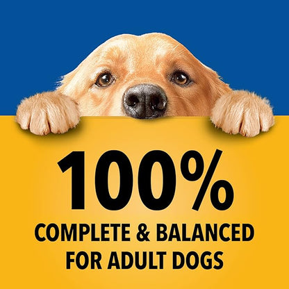 Pedigree Chopped Ground Dinner Wet Dog Food Pouches Variety Pack, 3.5 oz Pouches, 30 Count