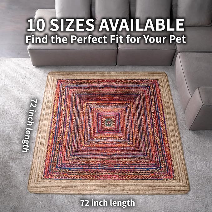 Washable Pee Pads for Dogs, Reusable Puppy Potty Training Pads, Ultra-Absorbent Thick Waterproof Leak-Proof Non-Slip Pads & Mat for Crate, Playpen, Floor, Whelping & Housebreaking , 1 Pack 72"x72"