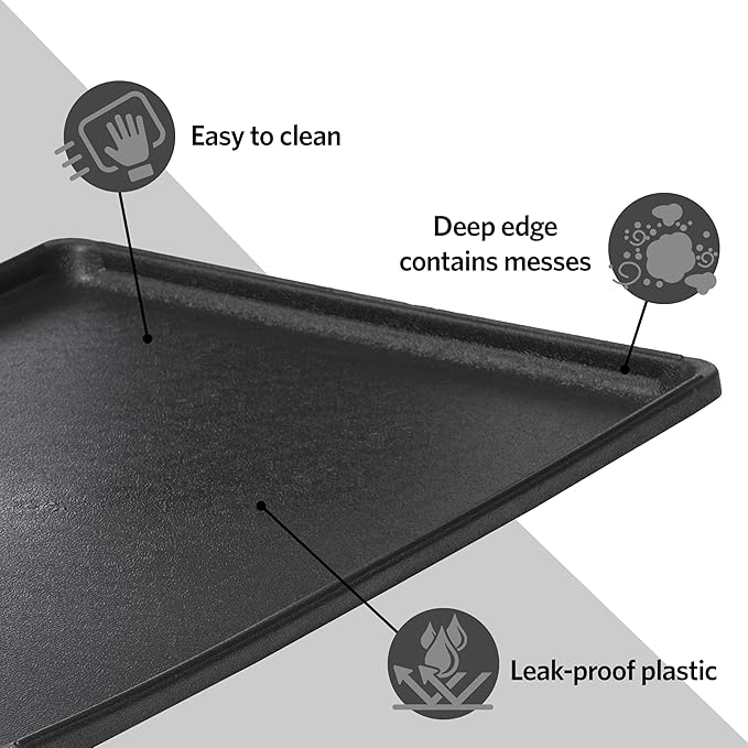 MidWest Homes for Pets Replacement Pan 36 Inch Long Midwest SUV Dog Crate; 35.44L x 20.08W x 1.19H Inches; 23PAN; Black