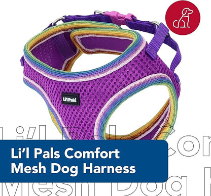 Lil Pals Mesh Comfort Mesh Adjustable Step-in Dog Harness for Puppies and Toy Breeds (Orchid, Petite Small)