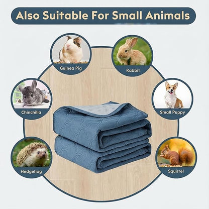 FunFurry Washable Pee Pads for Dogs - 2 Pack Reusable Pee Pads，Waterproof Puppy Pads，Pet Training Pads，Super Absorbent with Dog Paw Shape Non-Slip Backing (Blue, 31" X 36" - 2 Pack)