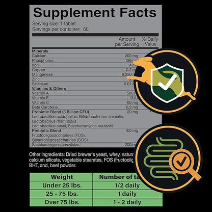 Army Soldier Owned Dog Probiotics for Yeast, Itchy Skin & Itchy Ears, Dog Allergy Relief, Digestive Health, Occasional Diarrhea & Immune Support, 3 Billion CFU, 60 Yummy Chewables