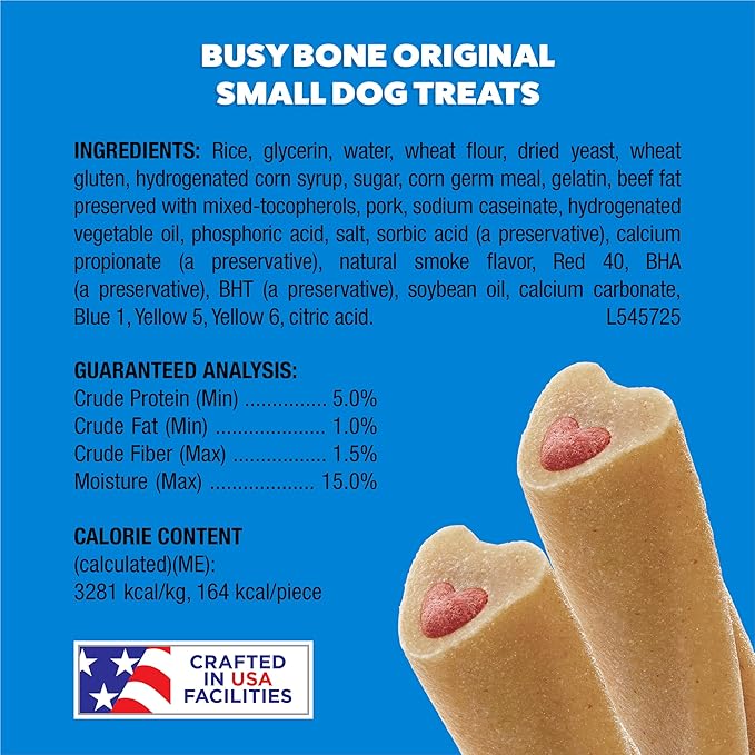 Busy Purina Busy Made in USA Facilities Small Breed Dog Bones; Mini - (8) 4 ct. Pouches