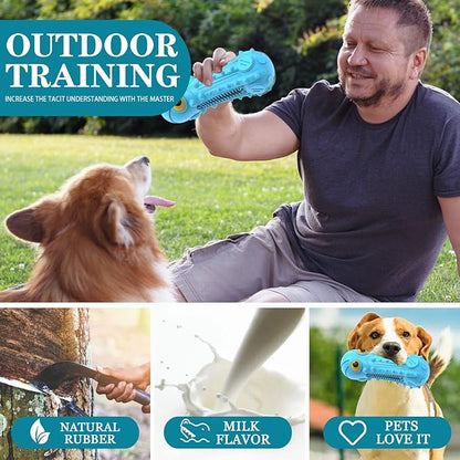 ZIKATON Dog Squeaky Toys for Aggressive Chewers, Durable Chew Toys for Large Medium Breed Dog, Dog Toys, Tough Durable Dogs Toys with Natural Rubber