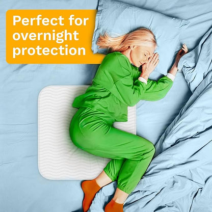GREEN LIFESTYLE Washable Underpads - Large Bed Pads for use as Incontinence Bed Pads, Reusable Pet Pads, Great for Dogs, Cats, Bunny, Seniors Bed Pad (Pack of 40 — 34x36)