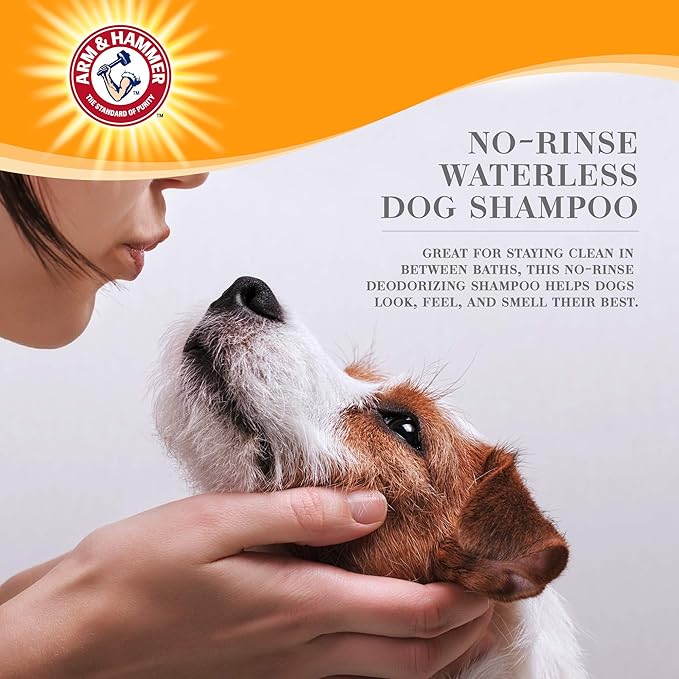 Arm & Hammer for Pets Ultra Fresh Dog Deodorizing Foam,Juniper Mist Scent - No Rinse Waterless Dog Shampoo for Smelly Dogs,Pet Deodorizer,Bathing Supplies,8 Fl Oz,(Pack of 2)