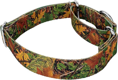 Country Brook Petz - Southern Forest Camo Martingale Dog Collar and Leash - Camouflage Collection Featuring Rugged Designs (1/2 Inch, 2XS)
