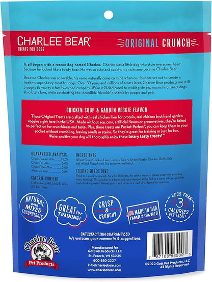 Charlee Bear Chicken Soup & Garden Veggie Dog Treats 16 oz. bag