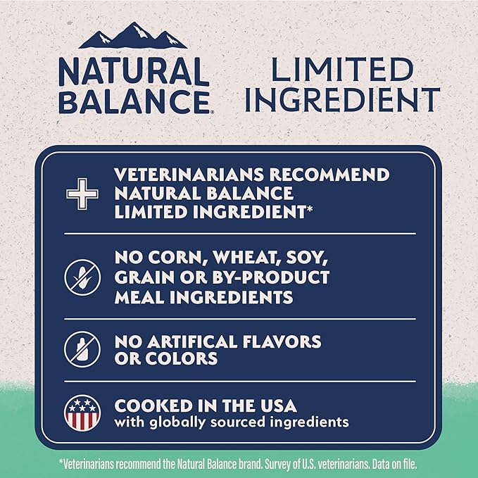 Natural Balance Limited Ingredient Small Breed Adult Grain-Free Dry Dog Food, Chicken & Sweet Potato Recipe, 12 Pound (Pack of 1)