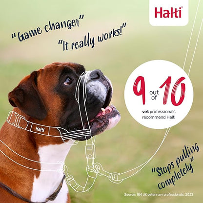 Halti Optifit Headcollar - Stop Your Dog Pulling on the Leash. Adjustable, Reflective and Lightweight, with Padded Nose Band. Dog Training Anti-Pull Collar for Large Dogs (Size Large)