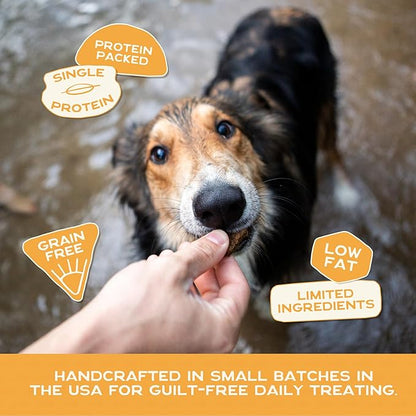 Smart Cookie All Natural Dog Treats - Rabbit & Pumpkin - Training Treats for Dogs & Puppies with Allergies, Sensitive Stomachs - Soft Dog Treats, Grain Free, Chewy, Human-Grade, Made in USA - 5oz Bag