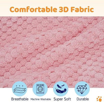 Supet Inflatable Dog Cone Collar for Dogs to Stop Licking, Dog Donut Collar After Surgery, Soft Pet Cone for Small Medium Large Dogs Pink 02 XXL