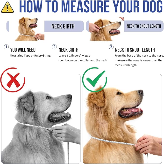 OneTigris Depth Adjustable Soft Dog Cone Collar for Medium Large Dogs After Surgery, Recovery for Small Dogs, Lightweight Elizabethan Collar for Dog to Stop Licking (Blue, XL)