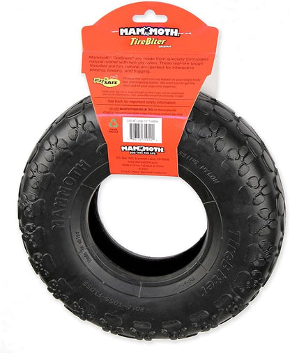 Mammoth TireBiterII – Natural Rubber Dog Toys for Extreme Chewers – Dog Toys for Extra Long Interactive Play – Aggressive Chewer Toys for Medium - Large Dogs - Large 6”