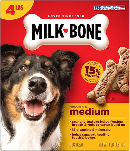 Milk-Bone Original Biscuits, Medium Dog Treats, 4 Lb. Box