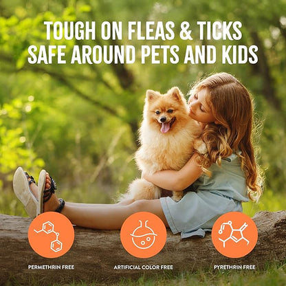 TropiClean Soothing Flea and Tick Shampoo for Dogs, Powerful & Natural Defense, for Large & Small Dogs, Made in USA, 20oz