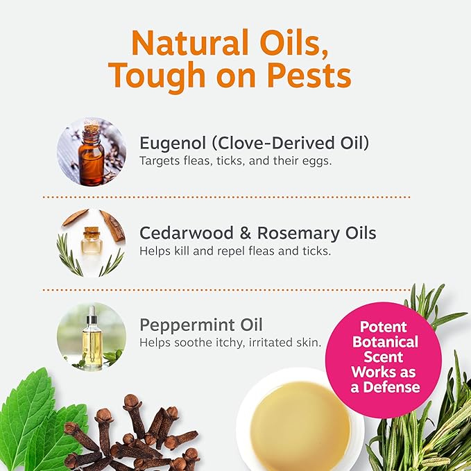 Zesty Paws Flea and Tick Spray for Dogs - Kill Fleas, Ticks & Their Eggs - Veterinarian Formulated - Soothes Itchy & Irritated Dog Skin - Cedarwood Oil, Rosemary Oil & Peppermint Oil
