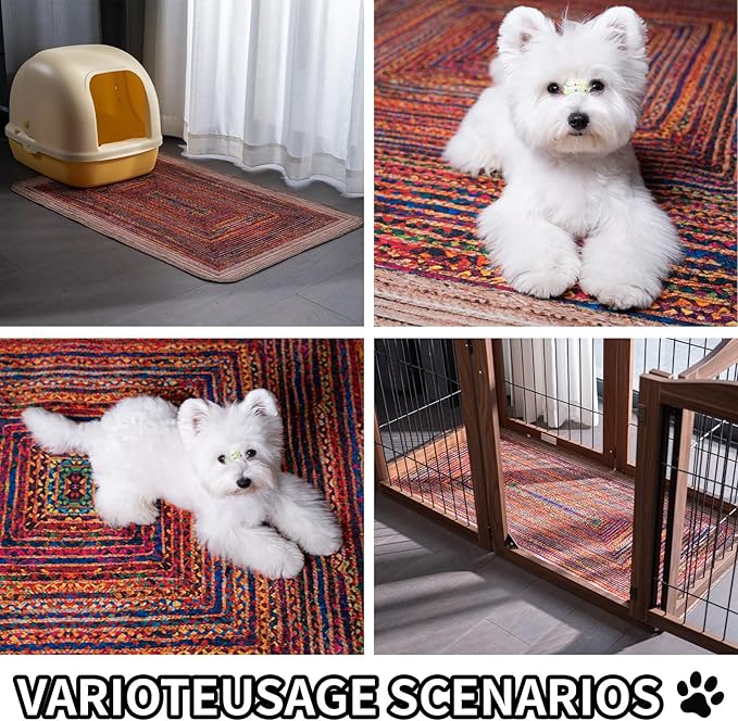 Washable Pee Pads for Dogs, Reusable Puppy Potty Training Pads, Ultra-Absorbent Thick Waterproof Leak-Proof Non-Slip Pads & Mat for Crate, Playpen, Floor, Whelping & Housebreaking , 1 Pack 72"x72"