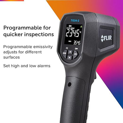 FLIR TG54-2 Infrared Spot Thermometer with Digital Readout: for Non-Contact Temperature Measurements up to 1,562 Degrees F