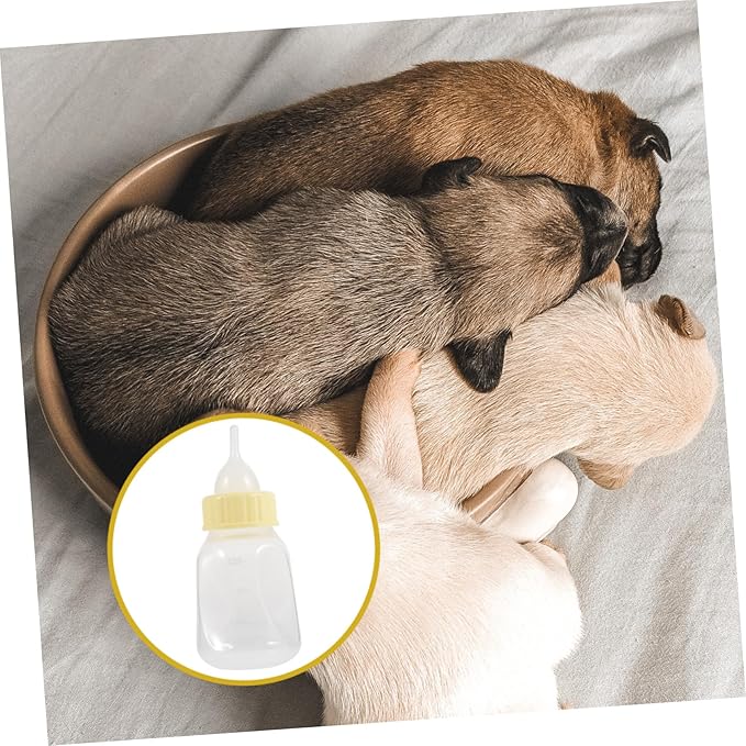 PET Feeding Bottle Set for Kittens and Puppies 3-Pack Adjustable Nursing Bottle Nipples Sturdy Plastic Feeder for Small Animals for Cat and Dog Care