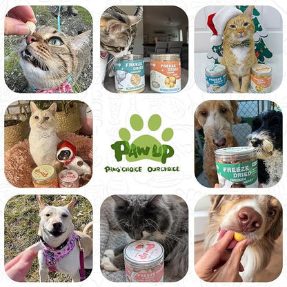PAWUP Freeze Dried Chicken Liver Pet Treats, High Protein Freeze-Dried Pet Food for Dogs, Cats, Fresh Ingredient Snacks, 2.1 oz, Rawhide Free&Grain Free