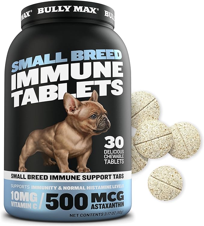 Bully Max 25/11 High Protein 45% Less Fat Dog Food & Small Breed Tablets Bundle - Lamb-Based Dry Dog Food + Immune & Digestive Support Vitamins Supplement for Small Breeds - Complete Daily Nutrition
