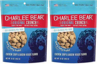 Charlee Bear Chicken Soup & Garden Veggie Dog Treats 16 oz. Bag (Pack of 2)