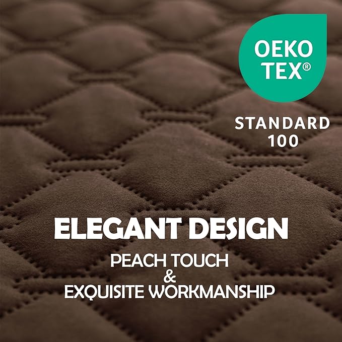 gogobunny 3X Stronger Waterproof Pet Blanket, Scratch Proof Furniture Protector for Dogs Cats, Reversible Cover 30x70 Inch, Dark Chocolate