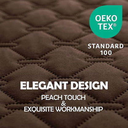 gogobunny 3X Stronger Waterproof Pet Blanket, Scratch Proof Furniture Protector for Dogs Cats, Reversible Cover 30x70 Inch, Dark Chocolate