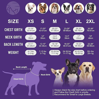 cyeollo Recovery Suit for Dogs Surgery Suit Female Spay Soft Pet Onesie Bodysuit Male Dog Neuter, Small Medium Large Dogs Surgical Recovery Shirt, Striped, XL