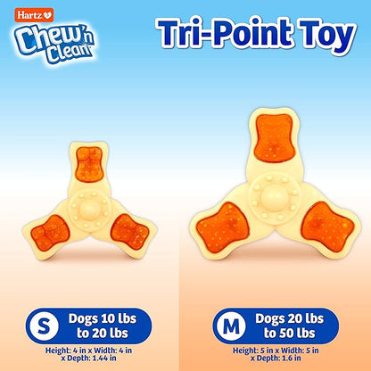 Chew ‘n Clean Chew Toy and Treat in One Chicken Flavored Tri-Point Dog Toy, Small