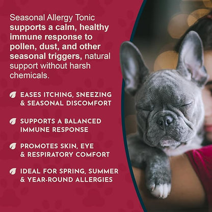 Animal Essentials Seasonal Allergy Treatment for Dogs - Liquid Herbal Support for Dogs & Cats, Wellness Supplement for Sensitive Skin & Seasonal Comfort, Licorice Tincture, 100% Organic - 2 fl oz
