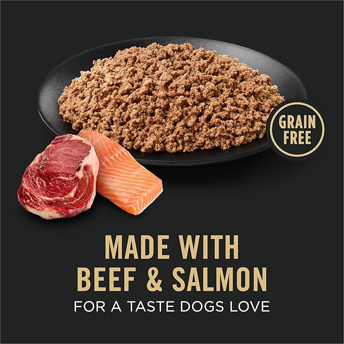Purina Pro Plan Dog Food Grain Free, Classic Beef and Salmon Entrée - (Pack of 12) 13 oz. Cans