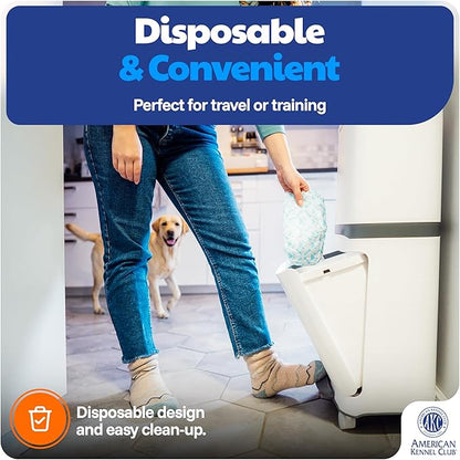 American Kennel Club Male Dog Wrap, Disposable Diapers with Wetness Indicator, Medium, 50 Count