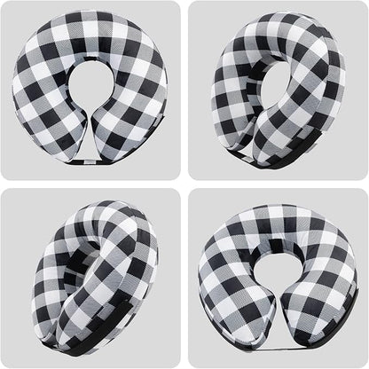 CuteBone Inflatable Dog Cone with Removable Soft Fleece Covers for Small/Medium/Large Dogs and Cats Neck Donut Collar After Surgery