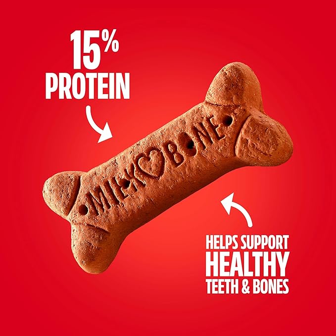 Milk-Bone Flavor Snacks Large Dog Biscuits, Flavored Crunchy Dog Treats, 24 Oz. Box