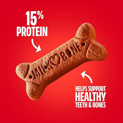 Milk-Bone Flavor Snacks Large Dog Biscuits, Flavored Crunchy Dog Treats, 24 Oz. Box