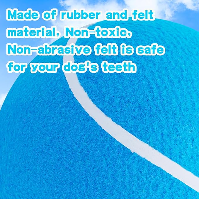 Banfeng Big Tennis Ball for Dogs, Giant Dog Tennis Ball Toy Large Outdoor Sports Gift for Small Medium Large Dog (Sky Blue, 9.5 inch)